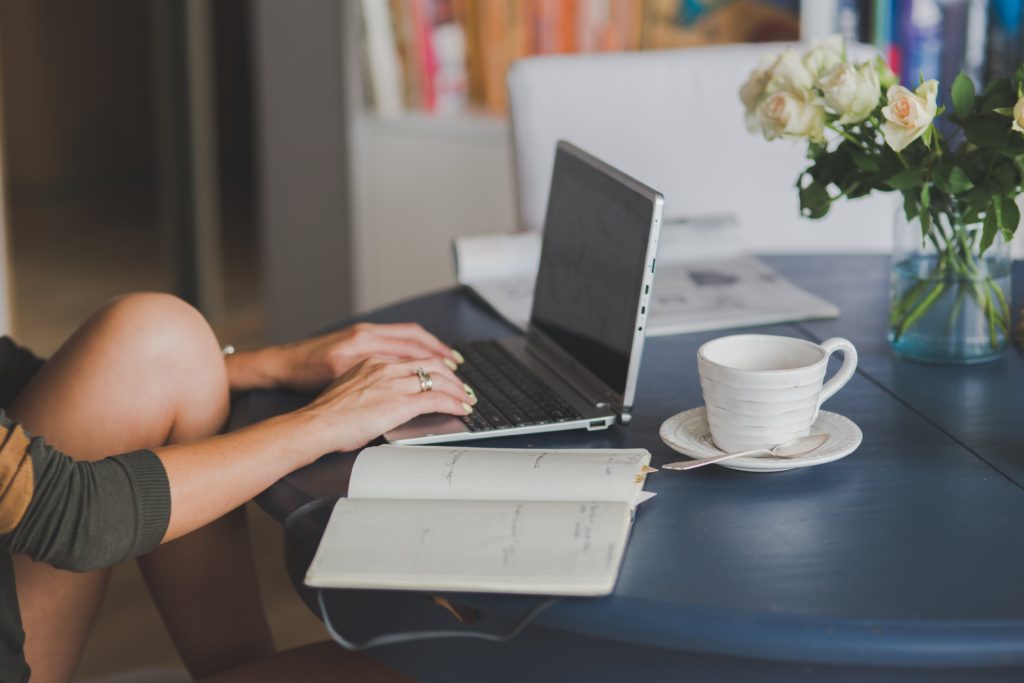 business on laptop